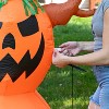 Sunnydaze Stacked Jack-O-Lantern Scarecrow Halloween Inflatable - 7.4' H - 2 of 4