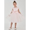 2Bunnies Girl Toddler Satin A-Line Bow Tulle Flower Girl Dress - 3 of 4