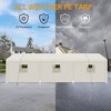 SEVOBAL Carports and Storage Sheds Heavy Duty Portable Carport Garage with Window for Outdoor Vehicle Protection, White, 360"*119.7"*102" - 3 of 4