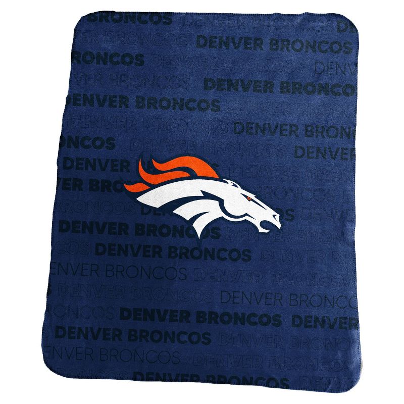 NFL Denver Broncos Classic Fleece Throw Blanket, 1 of 2