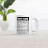 Crazy Dog T-Shirts Mom Nutrition Facts Mug Funny Sarcastic Mother's Day Family Humor Novelty Coffee Cup-11oz - 2 of 4