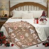 Lomsoe Christmas Flannel Throw Blanket Christmas Decorative Blankets for Home Chair Sofa Couch Bed Xmas Decor Gifts. - 3 of 4