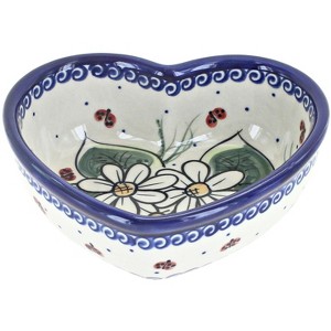 Blue Rose Polish Pottery 175 Vena Heart Bowl - 1 of 1