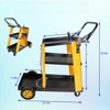 VisioGear 3 Tier Cart, Wagons with Increase Storage Space, Outdoor Serving Carts with Handle, Yellow, 27.7"*11.6"*33.4" - 3 of 4
