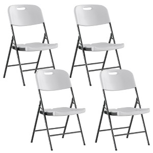 VECELO 4 Pack Folding Chairs Portable Office Kitchen Dining Chairs 6 Colors - 1 of 4