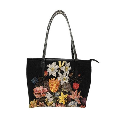 Signare USA Ambrosius Bosschaert Still Life Shoulder Tote Bag