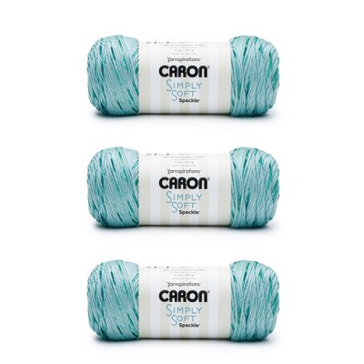 Caron Simply Soft Blue Gingham Speckle Yarn - 3 Pack Of 141g/5oz - Acrylic  - 4 Medium (worsted) - 235 Yards - Knitting/crochet : Target