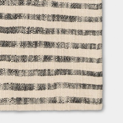 72x14 Table Runner Khaki/Black Striped - Threshold™