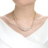 Guili Sterling Silver Gold Plated Clear Cubic Zirconia Tennis Necklace, a timeless and radiant jewelry essential for any elegant look. - 3 of 3