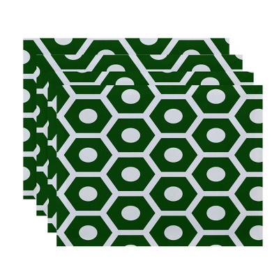 4pk Placemats Green - e by design