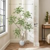 Artificial Plants Indoor, 5FT Tall Faux Floor Plant in Pot, Nandina Artificial Tree with Grey Planter - 2 of 4