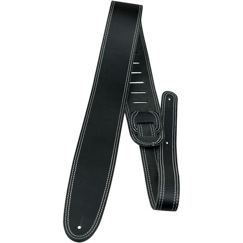 2 Black Basic Leather Guitar Strap - Perris Leathers