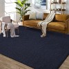 10'× 13' Washable Large Area Rug, Non-Slip, Low Pile, Modern Solid Grey, Stain Resistant Carpet for Living Room, Bedroom, Home Office - 2 of 4