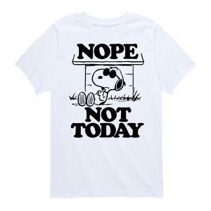 Boys' - Peanuts - Joe Cool Nope Not Today Short Sleeve Graphic T-Shirt - 1 of 4
