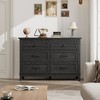 6 Dresser for Bedroom, 47" Wide Dresser, Wide Drawer Dresser with Storage Freestanding, Wooden Closet Dresser Storage Chest for Bedroom, Walnut - 2 of 4