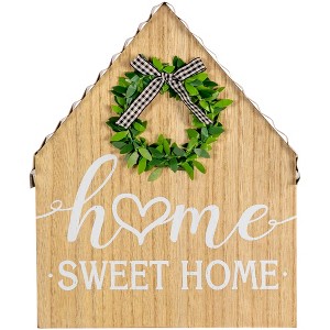 Northlight Wooden House Frame "Home Sweet Home" Cutout Decoration - 9.75" - 1 of 4