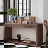 KIGFTSOD Modern 2-Drawer Fluted Console Table with Natural Wood Veneer, Behind Couch for Living Room, Hallway, Entryway, Home Office - 2 of 4