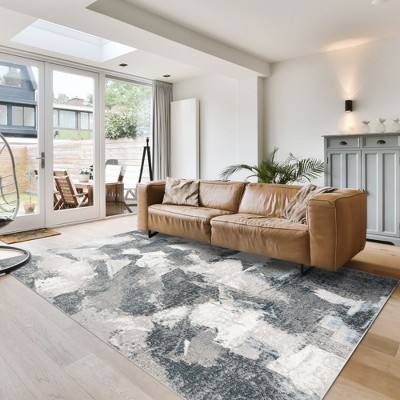 Gertmenian Alor Eze  Modern Abstract Gray Indoor Polypropylene Area Rug