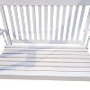 Cesicia Front Porch Swing With Armrests, Wood Bench Swing With Hanging Chains, For Garden, Backyard - 3 of 4