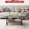 41" Farmhouse Coffee Table with Storage Shelf, 2 Tie Rectangle Center Table with Storage, Simple Office Cocktail Tea Table - 4 of 4