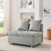 Sapphtopaz Convertible Sleeper Sofa with Adjustable Backrest Upholstered Pullout Sofa Bed with Wheels Recliner Couches for Living Room,Bedroom - 4 of 4