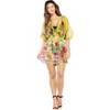 LA LEELA Women's Loose Mini Beachwear Swim Suit Holiday Swimwear Summer Bathing Suit Cover-up Mini Swing Dress - 3 of 4