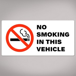 Avery No Smoking in This Vehicle Sign Label Stickers, Waterproof, UV Resistant, Preprinted, 2" x 4", 20 Stickers - 1 of 4