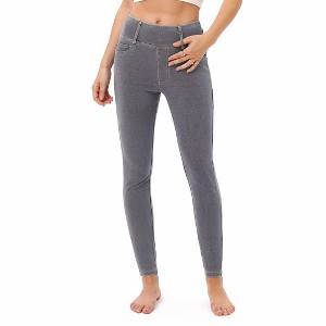 Coolmee Women's High Waisted Jeans Pull On Jeggings Tummy Control Skinny Trendy Jeans Leggings - 1 of 4