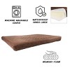 Waterproof Dog Bed - 2-Layer Memory Foam Pet Pad with Removable Machine Wash Cover - 44x35 Crate Mat for Dogs and Puppies by PETMAKER (Brown) - 3 of 4