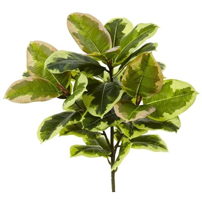 Nearly Natural 23-in Rubber Leaf Artificial Plant (Real Touch) (Set of 3)