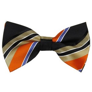 Men's Stripe Color 2.75 W And 4.75 L Inch Pre-Tied adjustable Bow Ties - 1 of 3