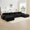 Oversized 157.2" Corduroy Modular U-Shaped Sectional Sofa with 2 Ottomans, 6-Piece Free combination, Pet-Friendly, No Assembly Required - 3 of 4