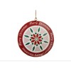 Metal Merry Christmas Disc Holiday Ornament 6 Inch Set of 6 by Melrose - 3 of 3