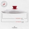 Cuisinel Glass Lid with Steam Vent - 10-Inch Universal Replacement Cover, Compatible with Lodge Cast Iron Skillets, Tempered & Oven Safe - 2 of 4