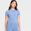 Women's Everyday Soft Cropped Short Sleeve T-Shirt - All In Motion™ - 3 of 4