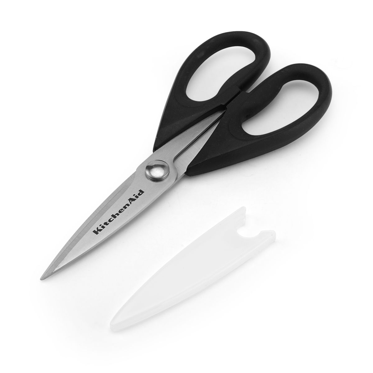 KitchenAid Utility Shears: Stainless Steel Kitchen Scissors, Dishwasher-Safe, Black Handle, 4.5" Blade, Lifetime Warranty