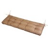 NewHome "51.18x19.68in Waterproof Bench Seat Cushion for Indoor/Outdoor Furniture with Non-Slip Ties" Khaki 10cm thick - 2 of 3