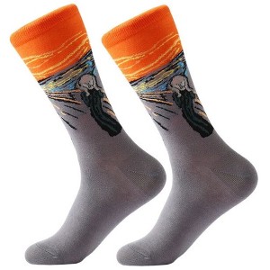 Munch's The Scream Famous Art Socks from the Sock Panda (Men's or Women's Sizes) - 1 of 4