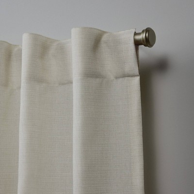Linen Light Filtering Faux Linen Slub Curtain Panel Pair