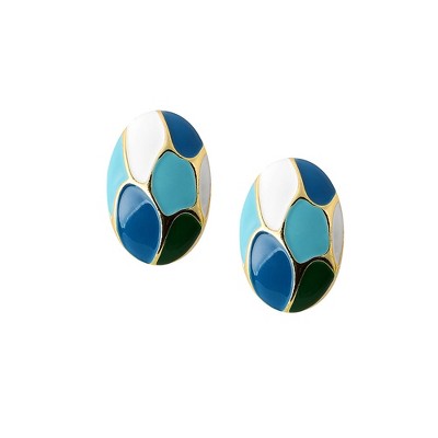 Women's The Python Stud Earrings - Indigo Blue:Sky Blue