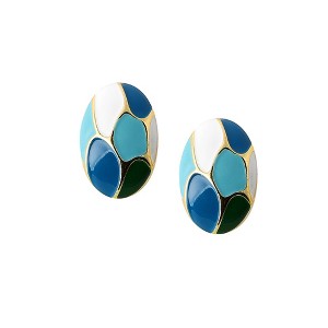 Women's The Python Stud Earrings - Indigo Blue:Sky Blue - 1 of 4