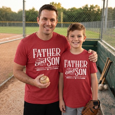 Мужские футболки Crazy Dog T-Shirts, Inc. Mens Funny T Shirts Father and Son Baseball Partners for Life Sarcastic Fathers Day Graphic Tee for Men - Crazy Dog Men's T Shirt Gift for Dad Red XL — фото 3