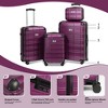 Luggage Set 4 Piece Suitcase Set 12" 20" 24" 28" Hardside Travel Luggage Sets With Spinner Wheel TSA Lock - 2 of 4