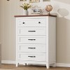 Nasitip 2PACK 5-Drawer Dresser , 41.3" Tall Drawer Dresser with Large Storage, Wooden Closet Chest for Home - 2 of 4