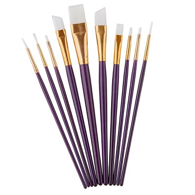 KINGART White Nylon Brush Set 10 pc
