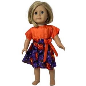 Doll Clothes Superstore Handmade Jack o Lantern Dress Fits Our Generation American Girl My Life Dolls - 1 of 4