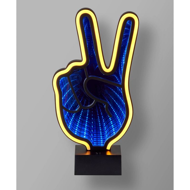 Infinity Neon Peace Sign Table/Wall Lamp Black - Adesso, 5 of 7