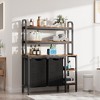 Garvee Laundry Basket, Laundry Hamper 2 Section with Side Shelves, 3 Tiers Laundry Sorter with 2 Pull-Out and Removable Laundry Bags, Brown - 4 of 4