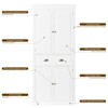 VINGLI 72-Inch White Storage Cabinets with Drawers, Freestanding Pantry Cabinets with Doors and Shelves Adjustable, Farmhouse Kitchen Pantry Cupboard - 4 of 4