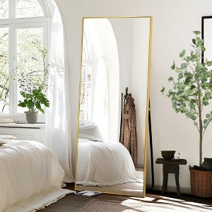 CENGHU 64"x 24" Freestanding Mirror Floor Mirror Aluminum Alloy Frame Full Length Mirror for Living Room Bedroom, Entryway - 1 of 4